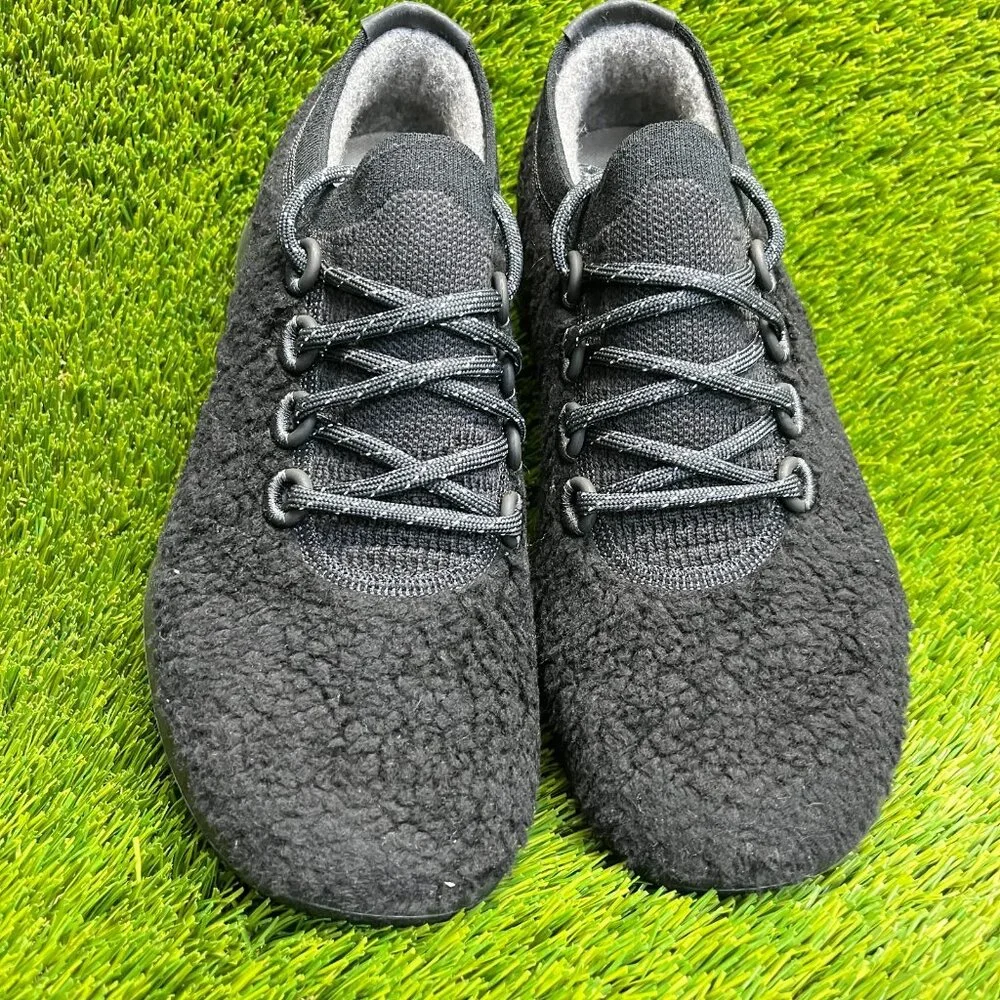 Allbirds Wool Dasher 2 Fluffs Mens Size 8.5 Natural Black Running Shoes Sneakers